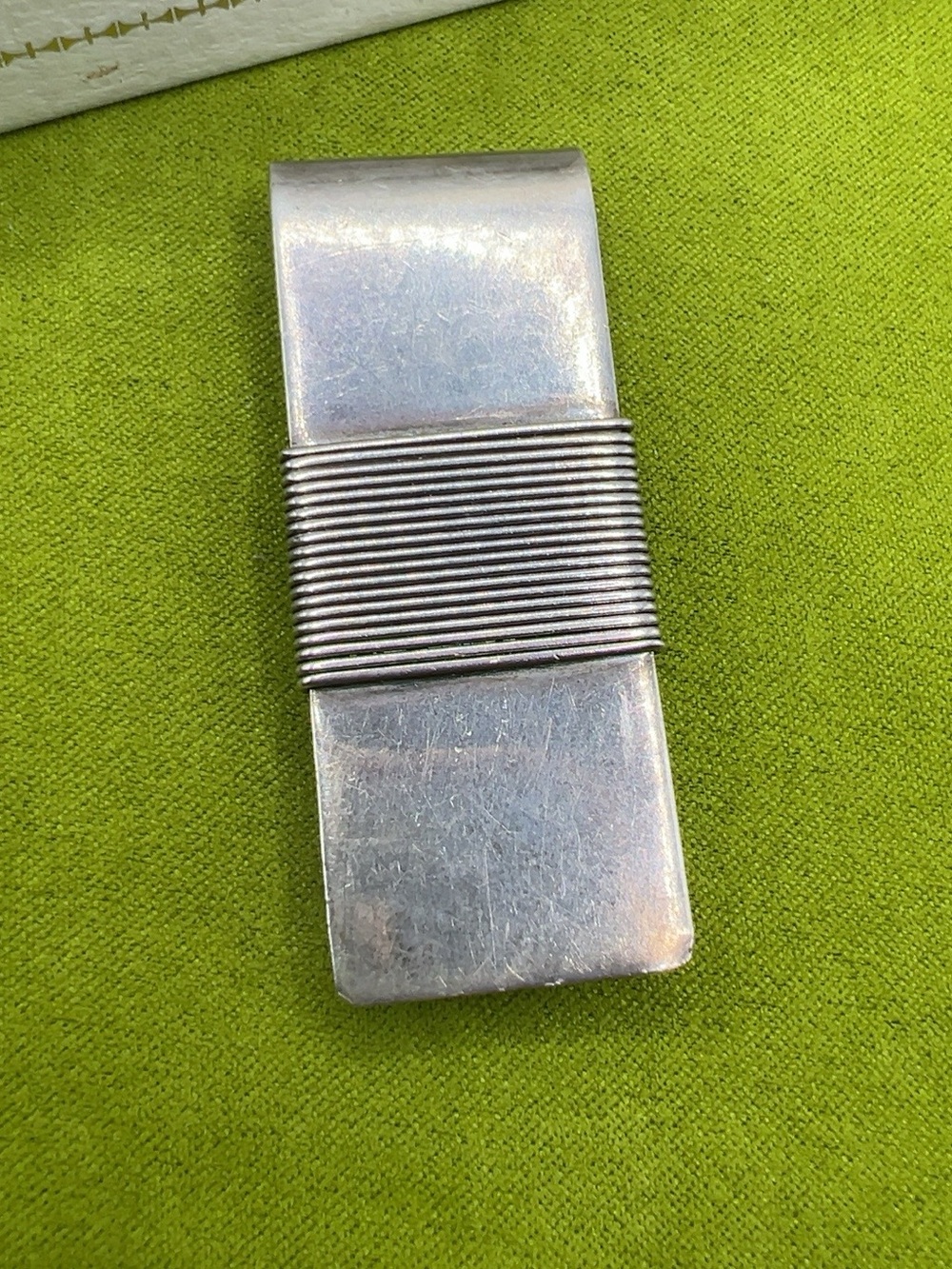 Vintage QGI Italy 925 Sterling Silver Money Clip Wire Wrap Design